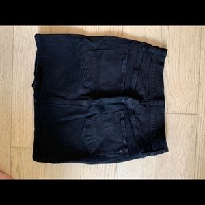 Madewell black denim skirt.